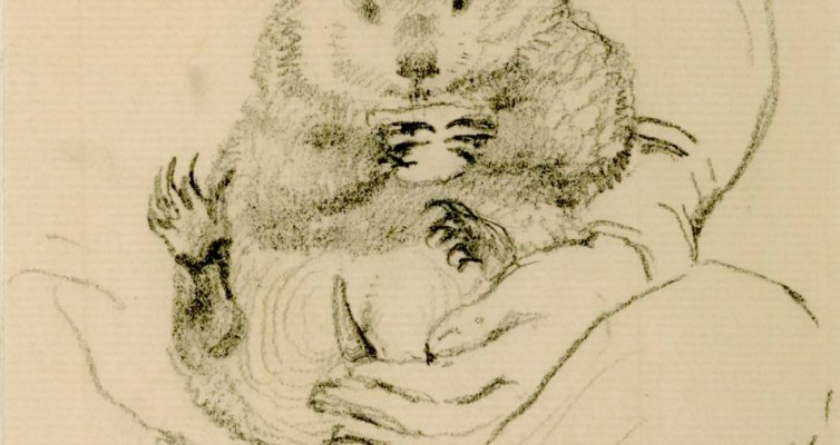 Rossetti's Wombat Seated in his Master's Lap